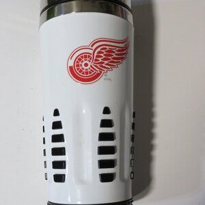 White and Black Thermos with Red Logo